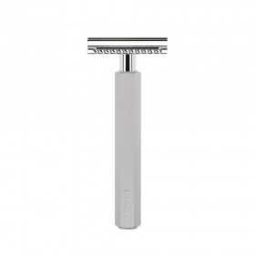 Aparat de ras clasic Safety razor cu maner din aluminiu anodizat si piaptan inchis Muehle Hexagon R HXG PURE SR
